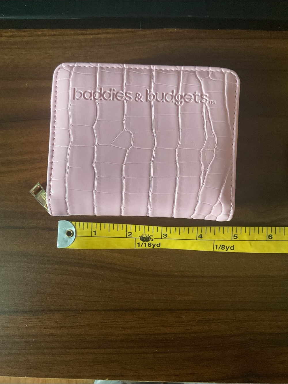 Cash Budget Pink Croc-Embossed Zip Wallet - Picture 12 of 14
